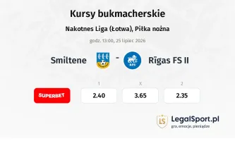 Smiltene - Rīgas FS II kursy bukmacherskie