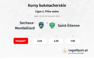 Sochaux - AS Saint-Étienne kursy bukmacherskie