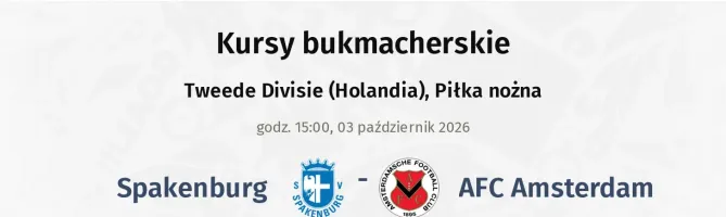 Spakenburg - AFC Amsterdam kursy bukmacherskie