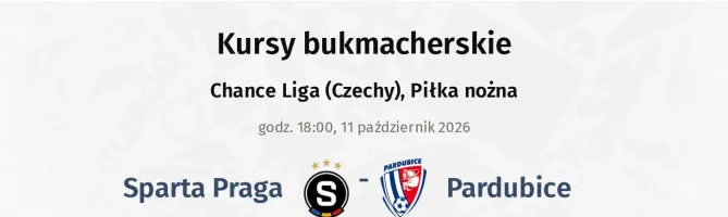 Sparta Praga - Pardubice kursy bukmacherskie