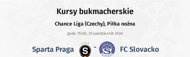 Sparta Praga - Slovácko kursy bukmacherskie