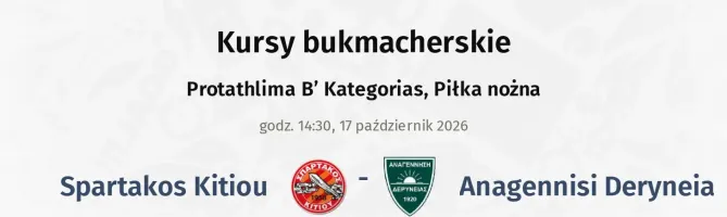 Spartakos Kitiou - Anagennisi Deryneia kursy bukmacherskie