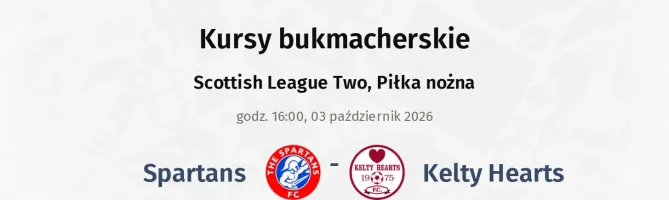 Spartans - Kelty Hearts kursy bukmacherskie