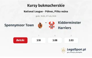 Spennymoor Town - Kidderminster Harriers kursy bukmacherskie