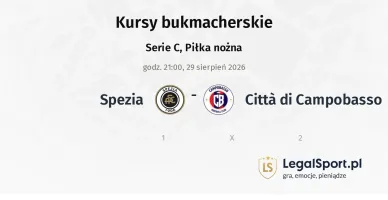 Spezia - Città di Campobasso kursy bukmacherskie