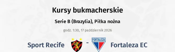 Sport Recife - Fortaleza EC kursy bukmacherskie