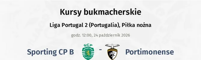 Sporting CP B - Portimonense kursy bukmacherskie