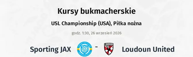Sporting JAX - Loudoun United kursy bukmacherskie