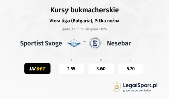 Sportist Svoge - Nesebar kursy bukmacherskie