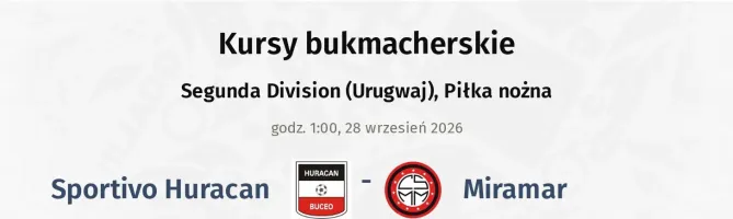 Sportivo Huracan - Miramar kursy bukmacherskie