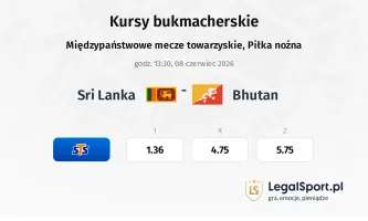 Sri Lanka - Bhutan kursy bukmacherskie