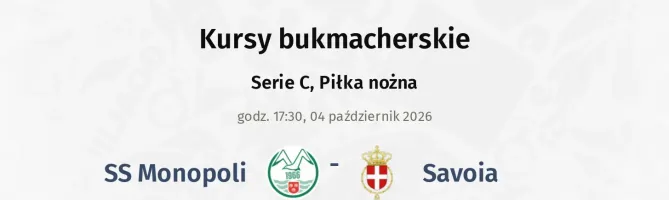 SS Monopoli - Savoia kursy bukmacherskie