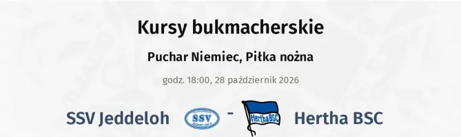SSV Jeddeloh - Hertha BSC kursy bukmacherskie