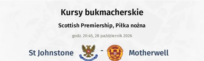 St. Johnstone - Motherwell kursy bukmacherskie