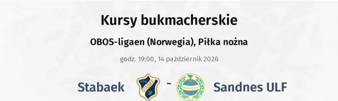 Stabaek - Sandnes ULF kursy bukmacherskie
