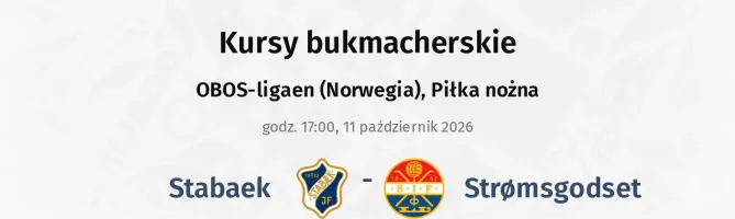 Stabaek - Stromsgodset kursy bukmacherskie