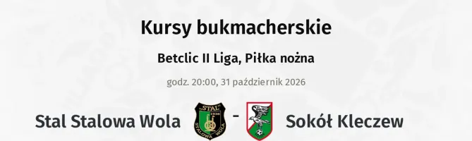 Stal Stalowa Wola - Sokół Kleczew kursy bukmacherskie