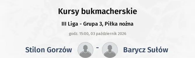 Stilon Gorzów - Barycz Sułów kursy bukmacherskie