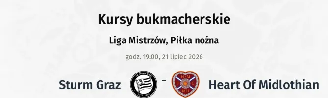 Sturm Graz - Heart Of Midlothian kursy bukmacherskie