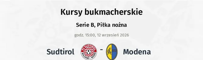 Sudtirol - Modena kursy bukmacherskie