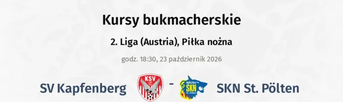 SV Kapfenberg - SKN ST. Polten kursy bukmacherskie