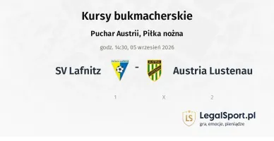 SV Lafnitz - Austria Lustenau kursy bukmacherskie