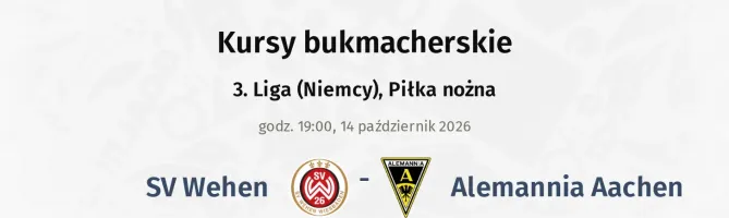 SV Wehen - Alemannia Aachen kursy bukmacherskie