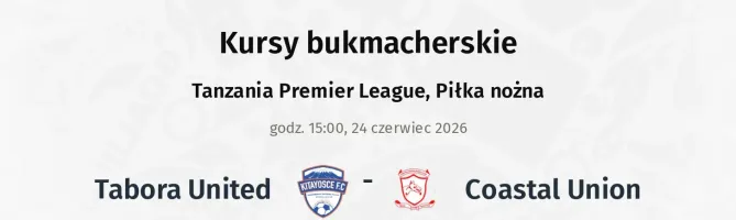 Tabora United - Coastal Union kursy bukmacherskie