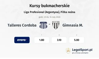 Talleres Cordoba - Gimnasia M. kursy bukmacherskie