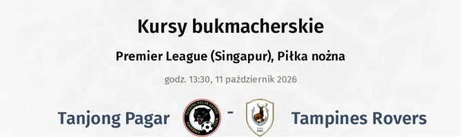 Tanjong Pagar - Tampines Rovers kursy bukmacherskie