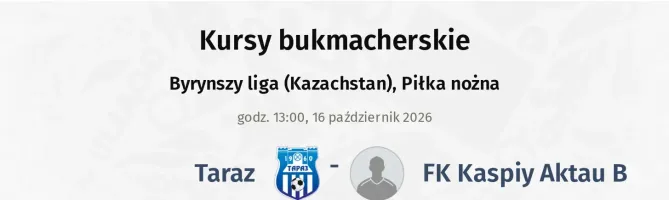 Taraz - FK Kaspiy Aktau B kursy bukmacherskie