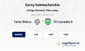 Tartu Welco - FCI Levadia II kursy bukmacherskie