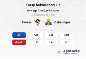 Tauras - Babrungas kursy bukmacherskie