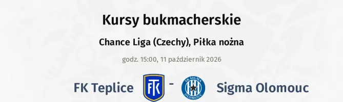 Teplice - Sigma Ołomuniec kursy bukmacherskie