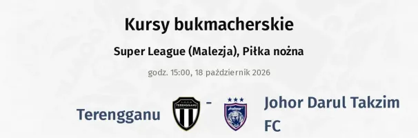 Terengganu - Johor Darul Takzim FC kursy bukmacherskie