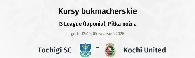 Tochigi SC - Kochi United kursy bukmacherskie