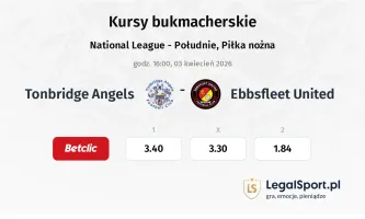 Tonbridge Angels - Ebbsfleet United kursy bukmacherskie