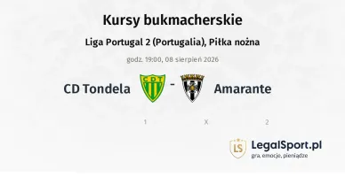 Tondela - Amarante kursy bukmacherskie
