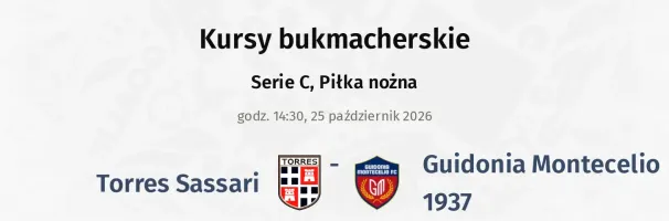 Torres - Guidonia Montecelio 1937 kursy bukmacherskie