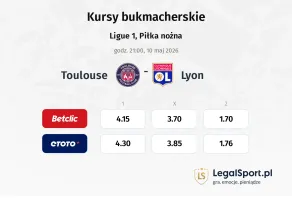 Toulouse - Lyon kursy bukmacherskie
