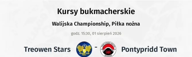 Treowen Stars - Pontypridd Town kursy bukmacherskie