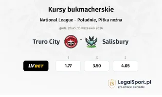 Truro City - Salisbury kursy bukmacherskie