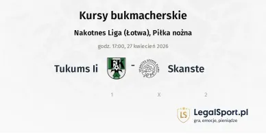 Tukums II - Skanste kursy bukmacherskie