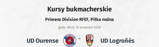 UD Ourense - UD Logroñés kursy bukmacherskie
