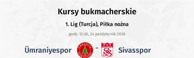 Ümraniyespor - Sivasspor kursy bukmacherskie