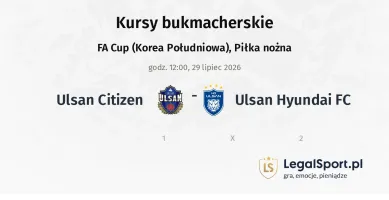 Ulsan Citizen - Ulsan Hyundai FC kursy bukmacherskie