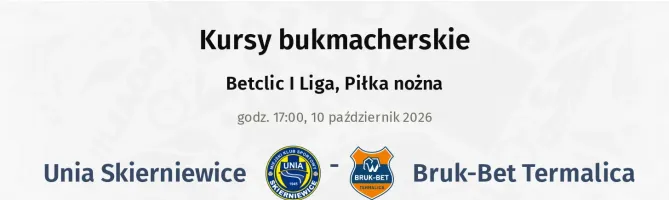 Unia Skierniewice - Bruk-Bet Termalica kursy bukmacherskie