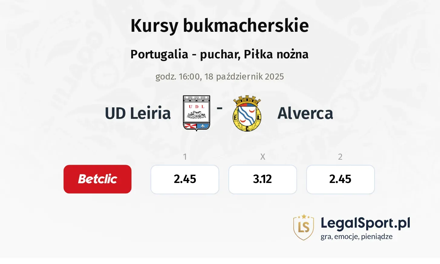 União de Leiria - Alverca kursy bukmacherskie