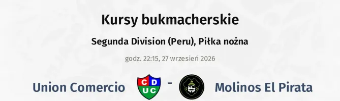 Union Comercio - Molinos El Pirata kursy bukmacherskie