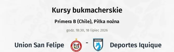 Union San Felipe - Deportes Iquique kursy bukmacherskie